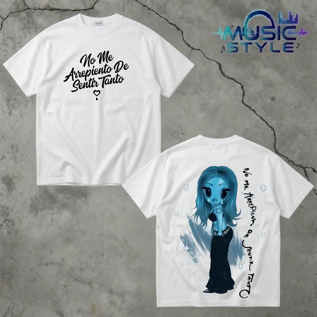 Karol.G No Me Arrepiento de Sentir Tanto T-Shirt, Two-Sided Latin Music Graphic Tee, Premium 100% Cotton Concert Shirt, La Bichota Fan Gift, Reggaeton Tour Merch