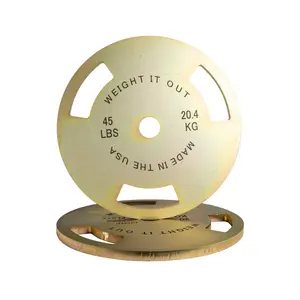 Weight It Out 45 Pound Solid Steel Calibrated Weight Plate Pair