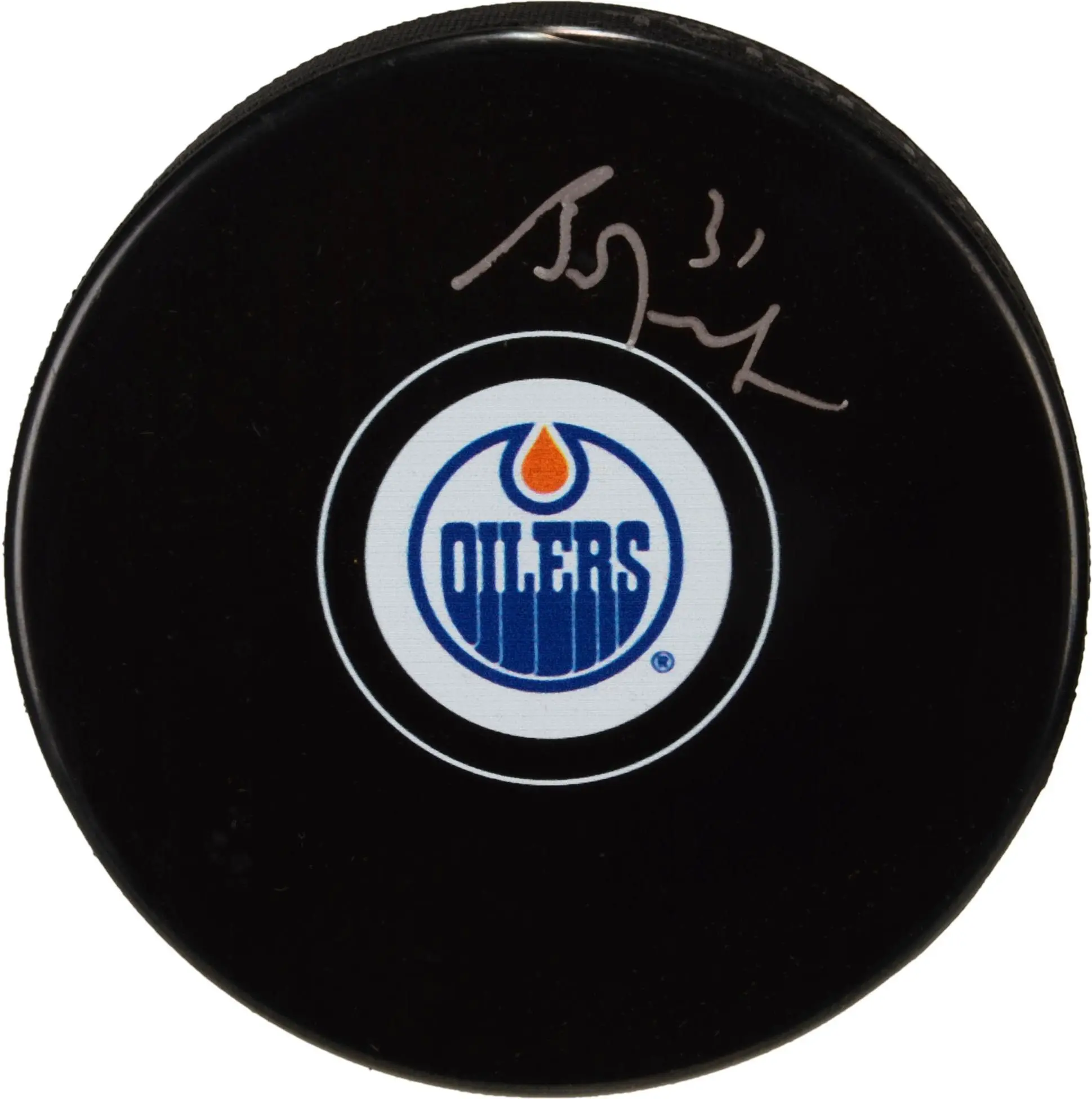 Grant Fuhr Edmonton Oilers Autographed Hockey Puck - Fanatics Authentic Certified