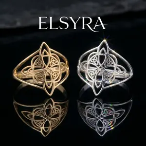 925 Sterling Silver Classic Witch Knot Ring, Anillo Nudo de Bruja Plata 925 Original, Celtic Knot Ring for Women, Simple Witches Knot Ring from Witchtok, Witchcraft Jewelry for Pagan, Daily Wear Jewelry for Protection,Witch Style Perfect for Daily Wear