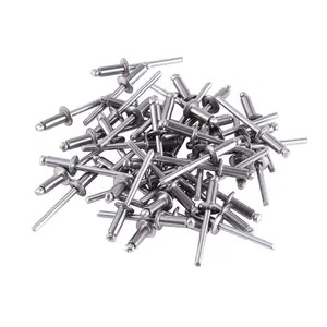 Blind Rivets 50 Pcs 3/16 x 1/2 inch Stainless Steel Pop Rivets 4.8 x 12 mm Blind Rivets Set, for Sheet Steel Duct Work (Silver)
