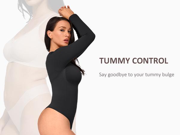FeelinGirl Womenswear Seamless Long Sleeve Thong Bodysuit for Tummy Control V Neck Going Out Fabric Comfortable Deals For You Days FeelinGirl Womenswear Seamless Long Sleeve Thong Bodysuit for Tummy Control V Neck Going Out Fabric Comfortable Deals For You Days