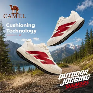 Camel Men's Carbon Plate Outdoor Jogging Sneakers - Ultra-Cushioned, Breathable Mesh Running Shoes, Lightweight Shock-Absorbing Athletic Trainers for Daily Running & Walking