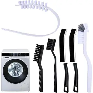 Washing Machine Cleaning Brush Kits, Front Load Washer Scrub Cleaner Brushes Accessories with 1 count Drum Slot Brush & 5 count Crevice Cleaning Brushes for Tight Spaces and Washer Rubber Seal