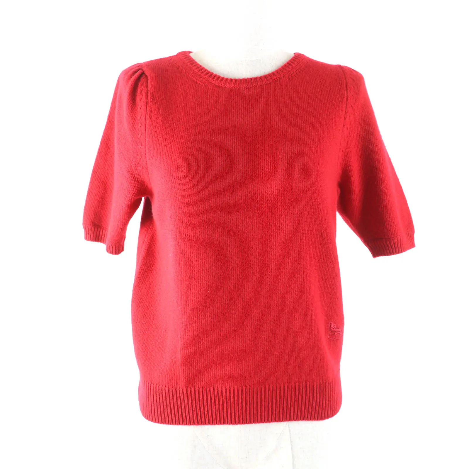 Pre-owned Celine Cashmere Small Leather Goods Sulky Embroidery Knit Sweater