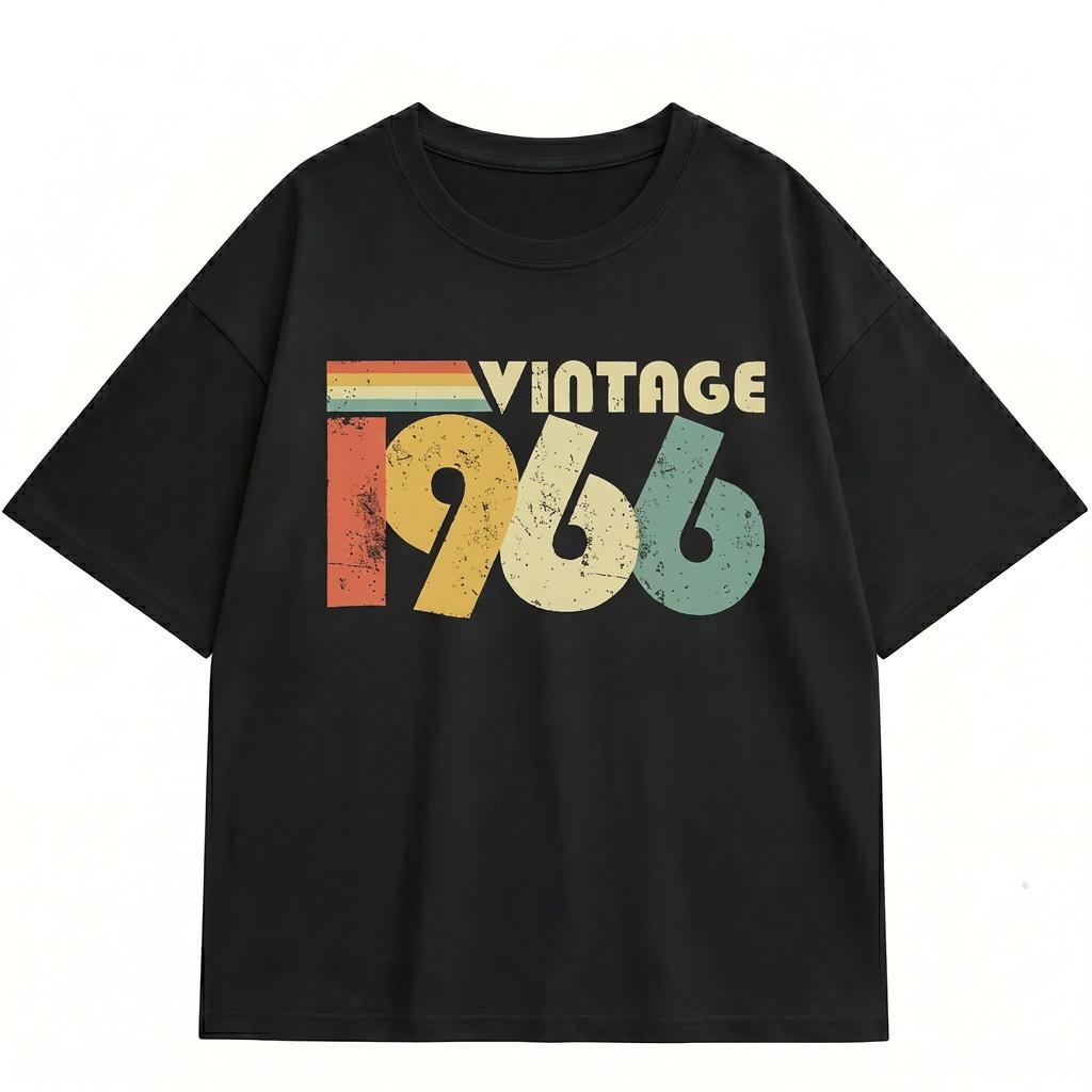 Vintage 1966 Shirt Retro Birthday Gift 58th Anniversary Tee Distressed Year Born Gift Womenswear