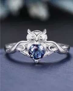 1pc Personalized Exquisite Owl Animal Ring, Birthday Gift Christmas Gift For Family And Friends