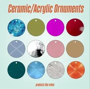 Music Ceramic/Acrylic Ornaments, Christmas Tree Ornament, Xmas Home Decoration 439750