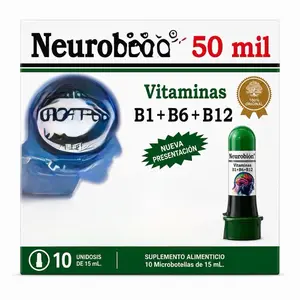 Vitamin B Complex Liquid Supplement with B1, B6 & B12, 10 Single-Serve Bottles (15 mL Each)