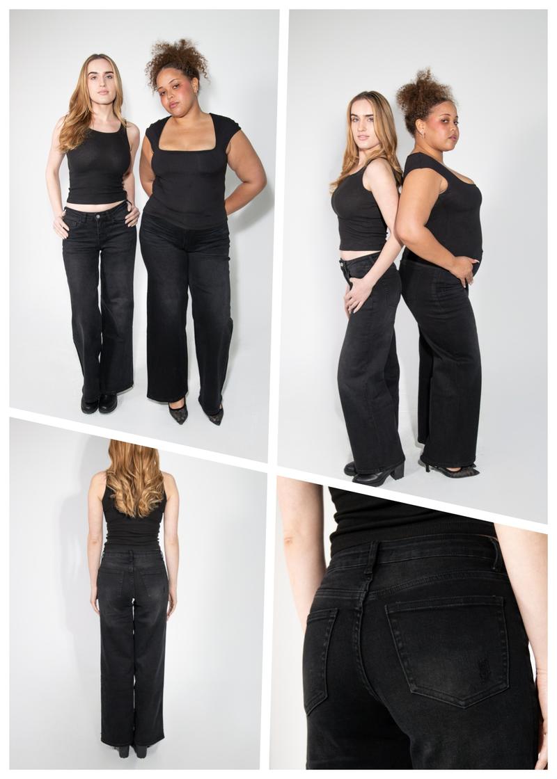 Magic ONESO Mid-low Rise Baggy Jeans Stretchy Wide Leg for Women Distressed Pants Womenswear Bottom 8001 Lady Basic Minimalist Comfortable Denim Tummy Control Curve Hugging Plus Size Regular Size BBL Magic ONESO Mid-low Rise Baggy Jeans Stretchy Wide Leg for Women Distressed Pants Womenswear Bottom 8001 Lady Basic Minimalist Comfortable Denim Tummy Control Curve Hugging Plus Size Regular Size BBL