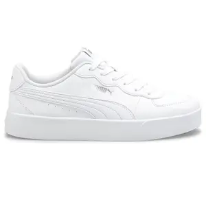 PUMA Womens Skye Clean Lace Up Sneakers Shoes Casual - White PUMA Womens Skye Clean Lace Up Sneakers Shoes Casual - White