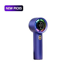 G80 High-Speed Handheld Fan with 100 Adjustable Speed Levels, Portable Turbo Fan with Smart LED Digital Display, Ice-Sensing Personal Cooling Fan, USB Rechargeable Mini Fan for Travel, Makeup & Outdoor