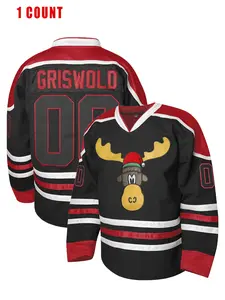 Griswold Ice Hockey Jersey Number 00, Embroidered Letters & Numbers, Casual Loose-Fit Sportswear for Fans & Collectors