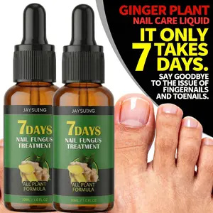7 Days Ginger Nail Treatment Serum 30mL, Plant Formula Nail Care Oil for Toenails, Cuticles, Nail Repair & Growth Support