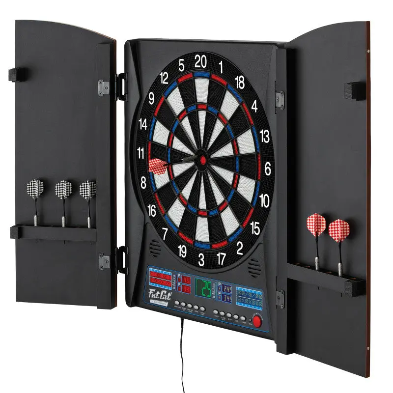Fat Cat Electronx Electronic Dartboard, 13.5" Compact Target Darts Tips Darts Sets