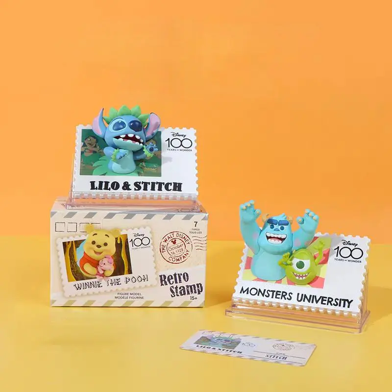 Disney Vintage Stamps Blind Box Collectible Mini Figures - Nostalgic Display Piece, Magic Hunting Collectibles, Sealed Hobby Box, Toy Unboxing