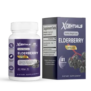 Xcentials Elderberry Immune Complex - Vitamin C D3 & Zinc Quercetin for Daily Defense - Natural Healthcare Supplement - 60 Veggie Capsules - Gluten Free Vegan Friendly - Dietary