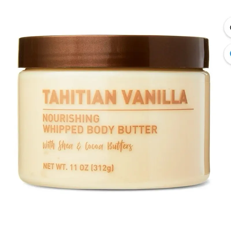 Equate Tahitian Vanilla Nourishing Whipped Body Butter - 11oz Body Care Moisturizer for Radiant Skin