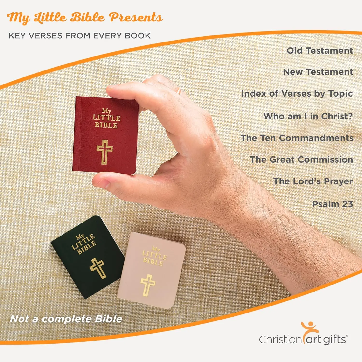 My Little Bible 2” Standard Edition - 6 colors Selections of Key Verses From Every Book, Tiny Palm-size OT NT Scripture for Ministry Outreach, Classic 1769 KJV Text, 2" x 2.5”, Paperback