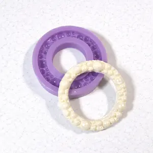 Circle of Pearls (or Bubbles?) Frame Round Silicone Mold - Made in the USA