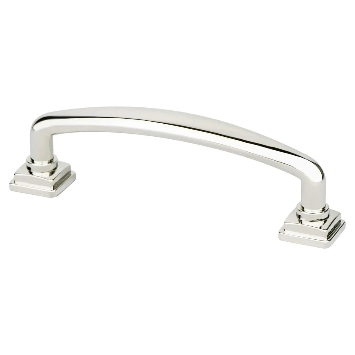 212 MAIN Tailored Traditional Pull - 96 mm CC, Polished Nickel Finish, Door Hardware Handle