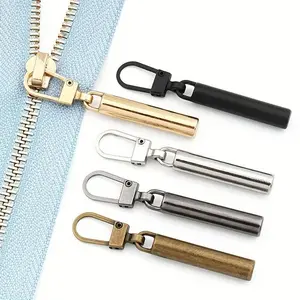 Detachable Metal Zipper Head, 5 Counts Zipper Slider, Zipper Pull Tab, DIY Sewing Bags Down Jacket Zipper Slider Repair Kit