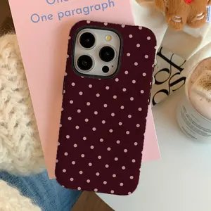 Polka Dot iPhone Case, Shockproof Protective Cover, Compatible with iPhone 17 Pro Max, 17 Air, 16 Pro, 15, 14, 13, 12