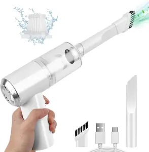 Mini  Vacuum Cleaner(4500 pa) Portable Cordless Rechargeable, Handheld Vacuum, Computer Hand Vacuum for Keyboard and Laptop, Mini Hand Held Vac for  and Home /V01/White