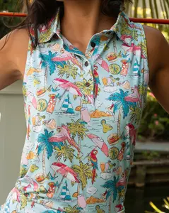 Margaritaville by Kenny Flowers – The Cheeseburger in Par-adise - Ladies Sleeveless Golf Polo