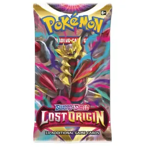 Pokémon TCG Sword & Shield Lost Origin Loose Booster Pack 1-Pack with 10 Additional Game Cards Featuring Radiant Pokémon and VSTARs