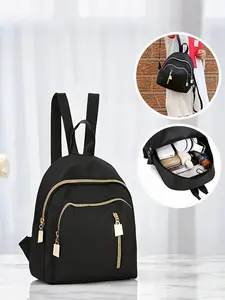 Mini Backpack Waterproof Small Bag, Trendy Backpack, Lightweight Casual Daypack, Large Capacity Women's Shoulder Bag, Compact College Travel Bag, Adjustable Straps, Multiple Compartments