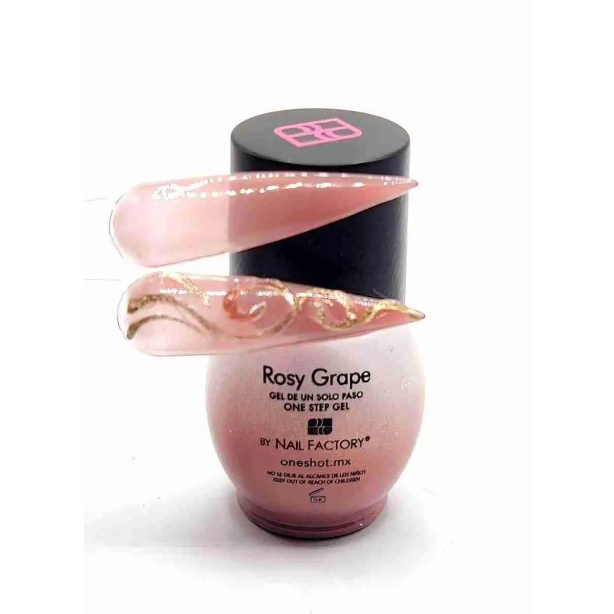 Nail Factory 1-Shot Glossy Gel Polish, 15ml 1-Bottle Sheer Translucent Rosy Grape Cosmetic for Natural-Look Manicure, US Beauty & Personal Care Nail Care Product, Nail Polish