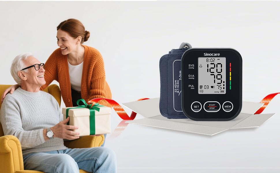 【Father'sDayGift】Sinocare 30E Blood Pressure Monitor,Adjustable Cuff 8.6"-16.5", Monitoring Accuracy, One-Button Operation, Dual User Mode, Posture Detection & Irregular Heartbeat Alert,Blood Pressure Monitor Measurement, Ease Of Use 【Father'sDayGift】Sinocare 30E Blood Pressure Monitor,Adjustable Cuff 8.6"-16.5", Monitoring Accuracy, One-Button Operation, Dual User Mode, Posture Detection & Irregular Heartbeat Alert,Blood Pressure Monitor Measurement, Ease Of Use