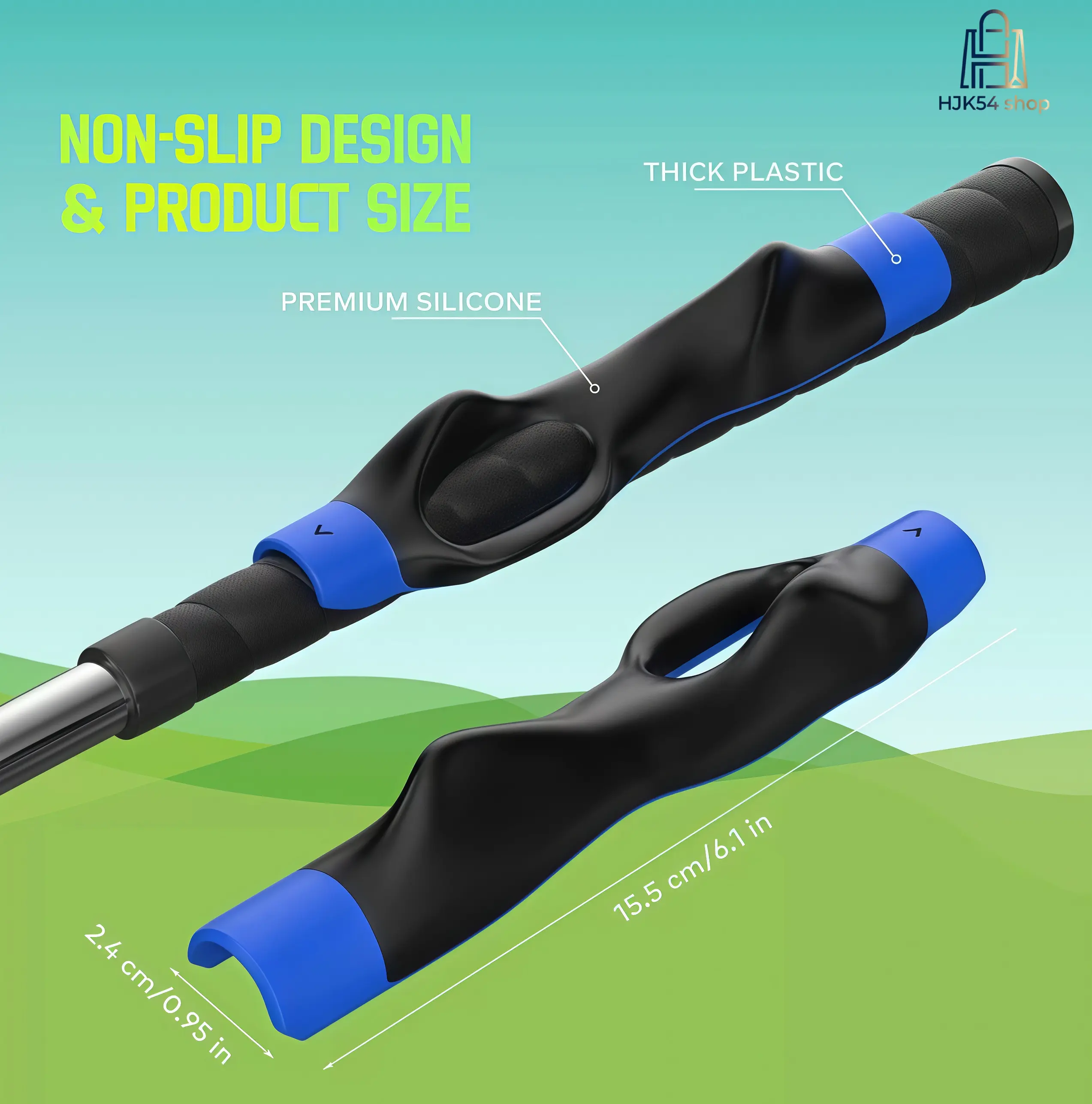 Golf Grip Trainer for Kids and Beginners, 5-Piece Non-Slip Silicone Posture Corrector and Training Aid for Practice Use, Kids/Beginners