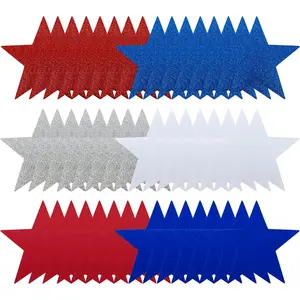 48 Pcs 6 Inch Foam Stars for Crafts, Red White and Blue Star Shaped Crafts Foam DIY Projects Supplies for 4th of July Independence Day Memorial Day Party Decoration