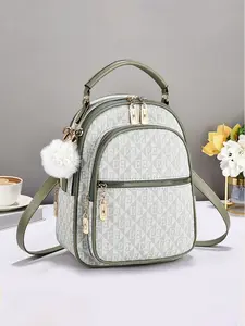Spring Summer New Multifunctional Women's Small Backpack, High-Quality Letter Print Bag, Casual Daily Use, Multiple Colors Available, Casual Lightweight Backpack
