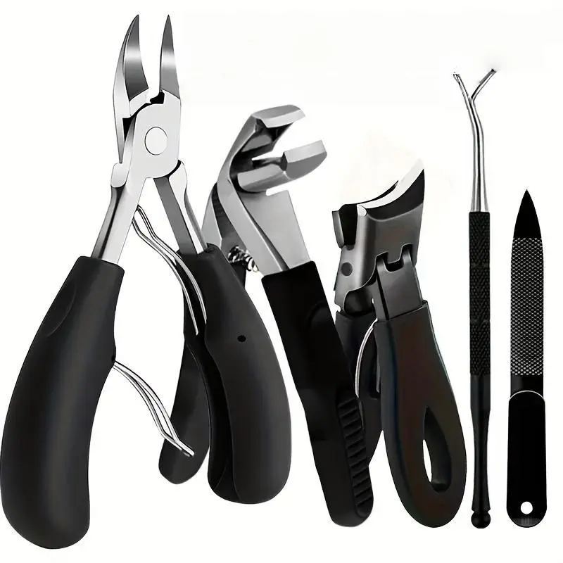 Toenail Clipper Set, Nail Care Tools, Precision Toe Nippers & Trimmers, Durable Stainless Steel Design, Essential Footcare Kit, Basic Nail Tools, Nail Supplies Equipment, Pedicure Foot, Nails Supplies