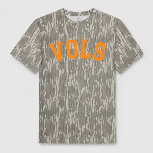 VOLS Orange Letter Camo Graphic T Shirt Country Game Day Tee Outdoor Casual Short Sleeve Camouflage Shirt