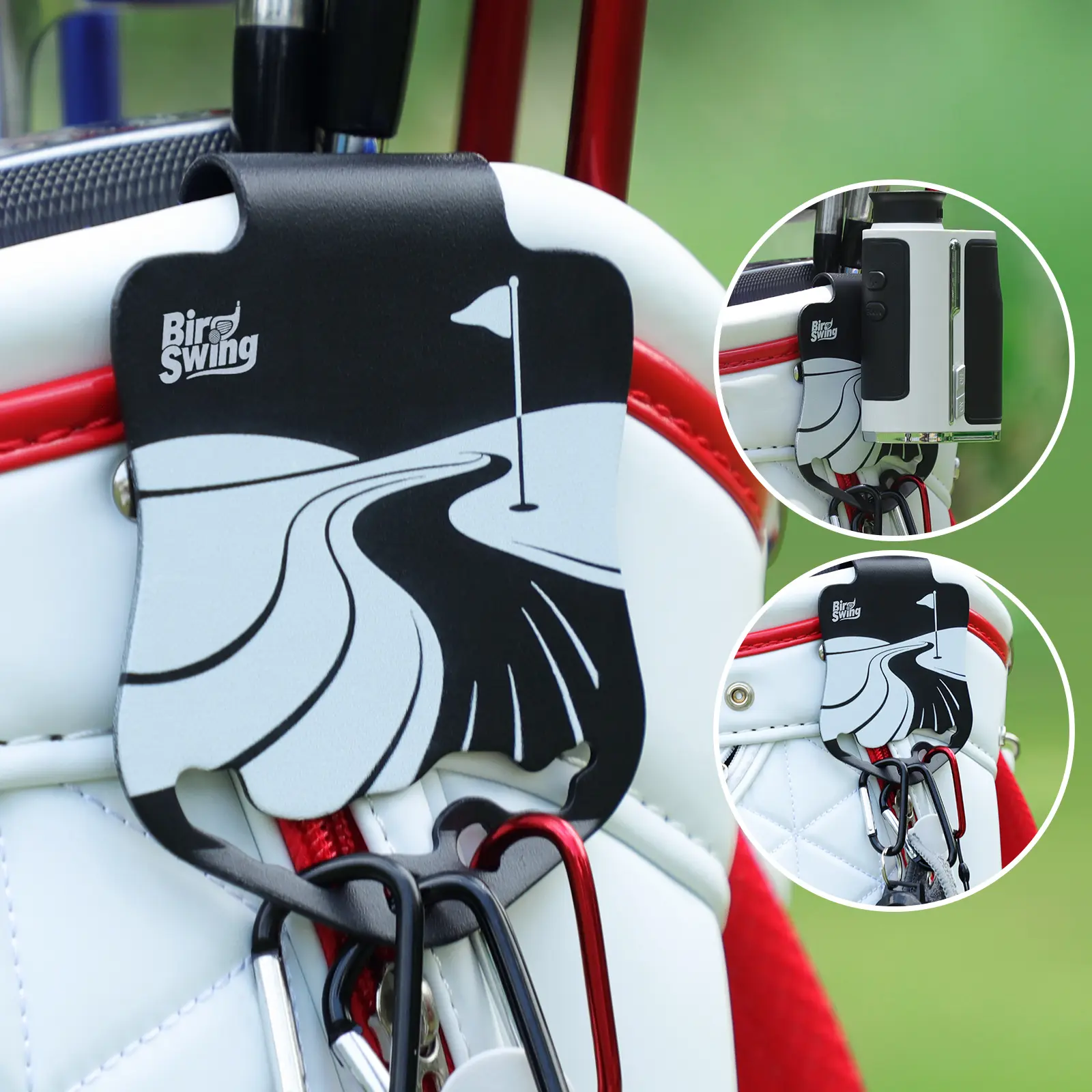 BirdSwing Metal Landing Pads for Golf Bag Accessories for Men Metal Clips for Quick and Easy Access of Golf Bags, Magnetic Golf Towels, Magnetic Golf Rangefinder Strap Golf Accessories Golf Gifts
