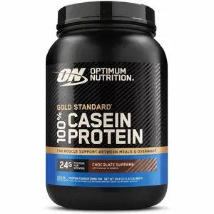 Optimum Nutrition Gold Standard 100% Micellar Casein Protein Powder, Slow Digesting, Helps Keep You Full, Overnight Muscle Recovery, Chocolate Supreme, 2 Pound (Packaging May Vary)