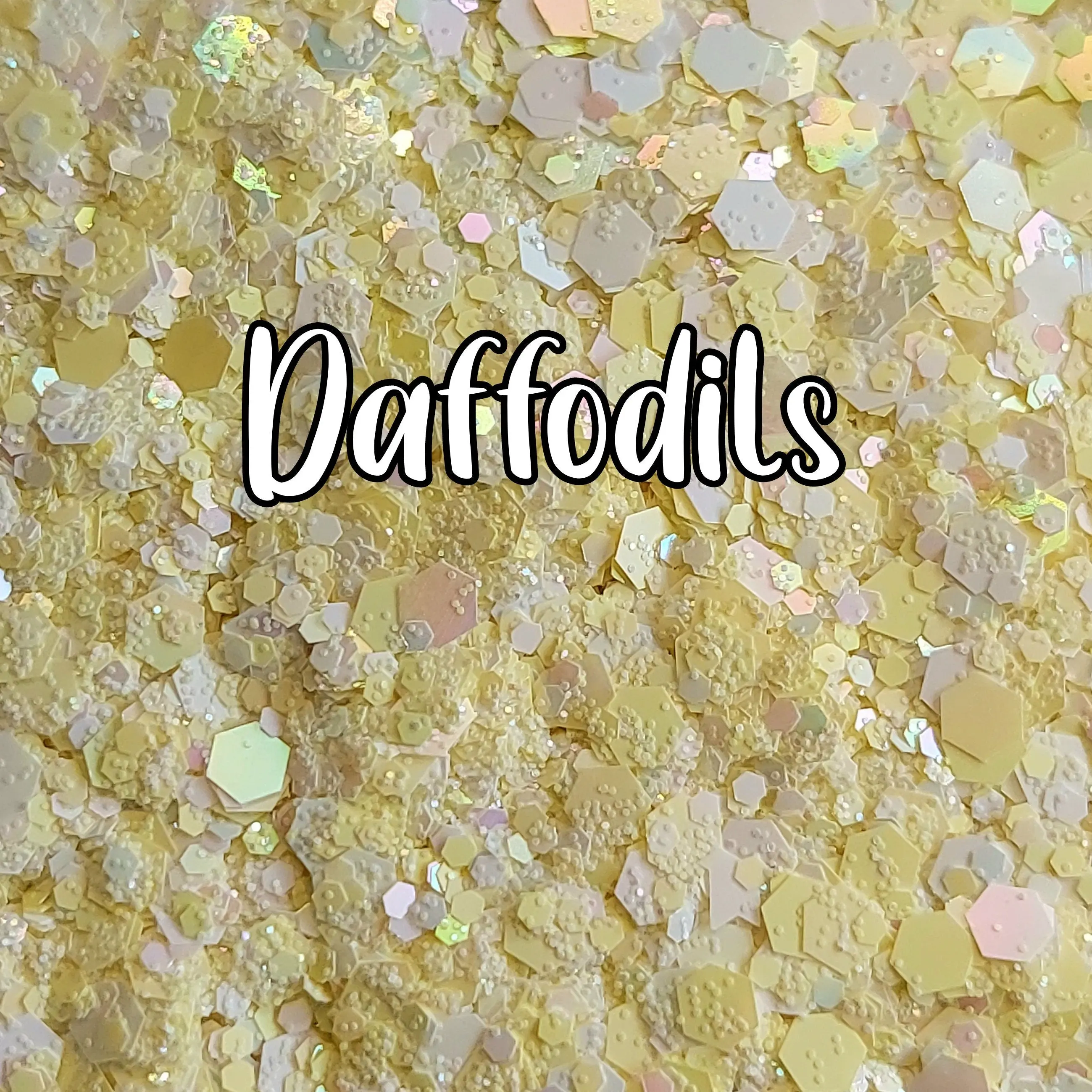 Daffodils Shimmery Glamorous Gel Nail Art Glitter, 1 oz Unisex Decoration Accessory for Any Nail Enthusiast