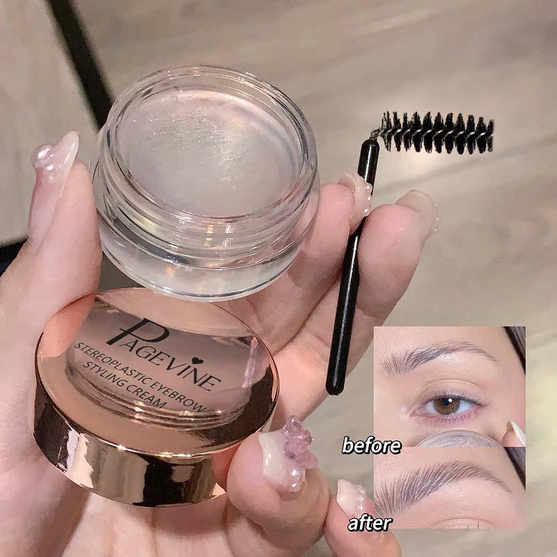 Stereoplastic Eyebrow Setting Cream Lasting Quick Dry Eyebrow Gel Wild Eyebrow Setting Cream Clear Brow Styling Gel Wax Transparent Lightweight Long Lasting Hold for Effortless Brows Flawless Makeup Surprise Cosmetic