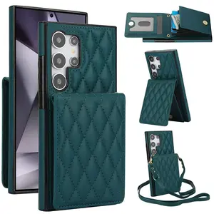 PU Leather Flip Phone Case Compatible with Samsung Galaxy S Series, RFID Blocking, Crossbody Wallet Design, Card Slot Stand Holder