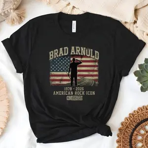Brad Arnold Tribute Shirt 3 Doors Down Legend Tee American Flag Rock Icon RIP 1978-2026 Vintage 2000s Memorial Gift