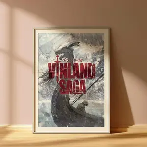 Vinland Saga Anime Poster, Thorfinn Wall Art, Viking Decor, Japanese Manga (No Frame)
