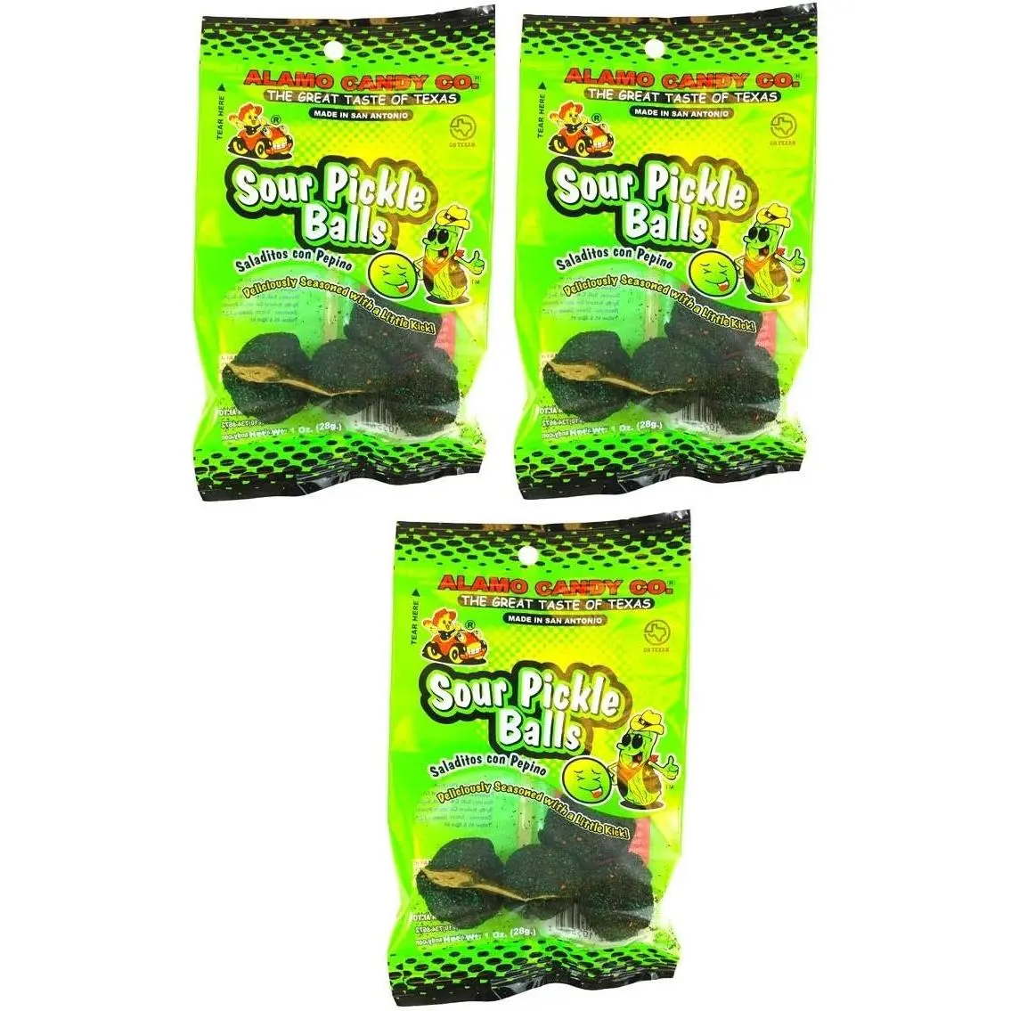 Candy Sour Pickle, 1 Ounce, 3