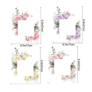4pcs Leaf Flower Switch Socket Stickers, Decorative Cover Stickers for Living Room, Bedroom, Kitchen, Bathroom, Commercial Spaces