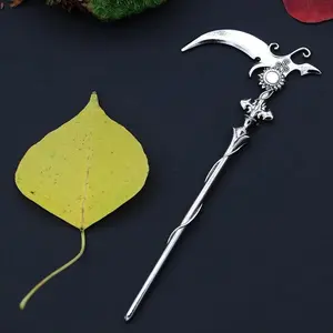 1pc Vintage Hair Stick Black Sunflower Harvester Sickle Hairstyle Needle Women Girls Back Head Hair Accessories