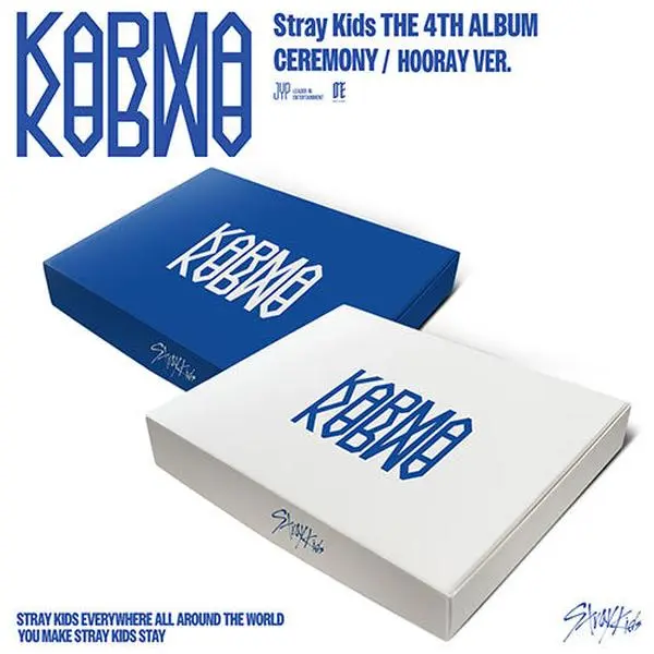 Stray Kids KARMA 4th Album Standard Edition CD Photobook Photocard Postcard Set Ceremony Hooray Covers Removable Sticker