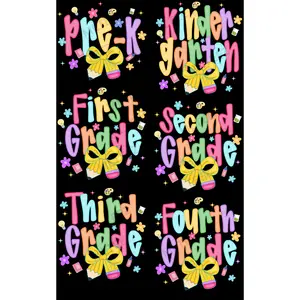 BACK TO SCHOOL 1 PREMADE GANGSHEET  - 22X36  DTF TRANSFERS - DIRECT TO FILM